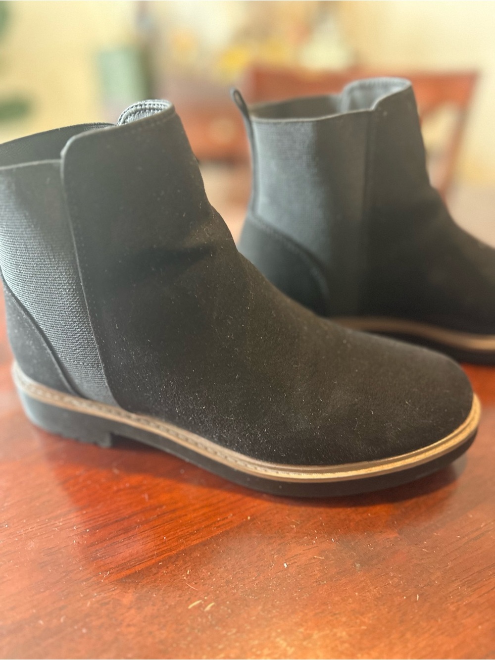 Spirit Black Suede Chelsea Ankle Boots